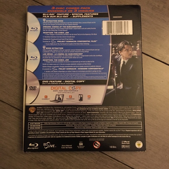 Inception Blu-ray cd movie - Picture 2 of 2